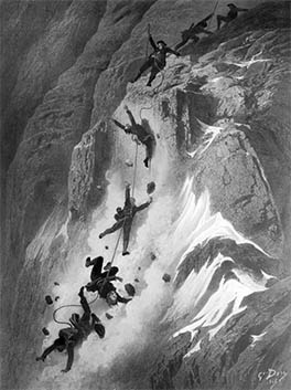 Absturz am Matterhornbeim Abstieg