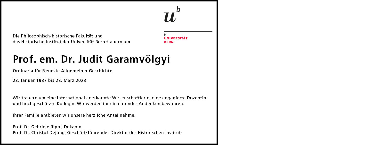 Prof. em. Dr. Judit Garamvölgyi