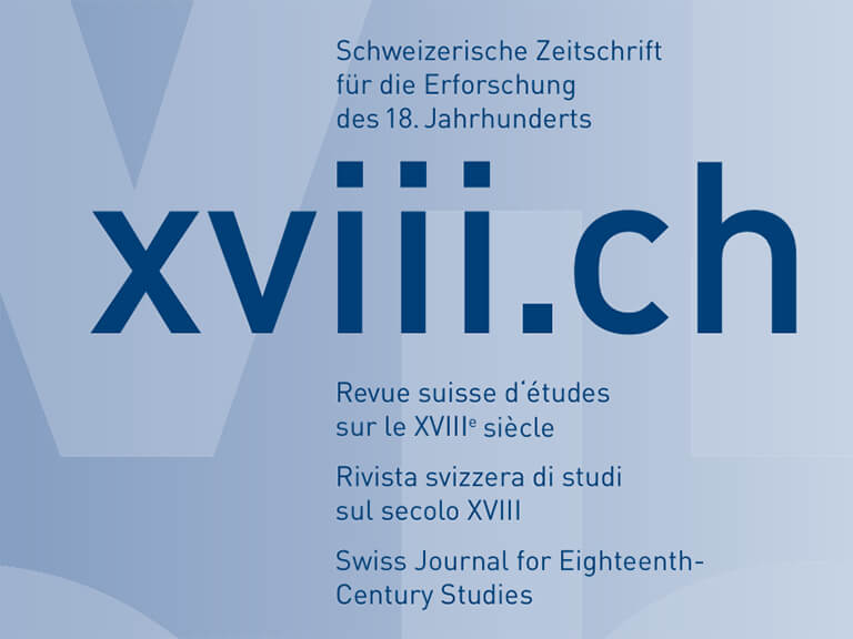 Schweizerische Zeitschrift  für die Erforschung  des 18. Jahrhunderts