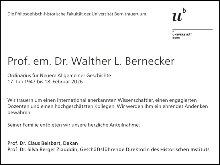 Todesanzeige Bernecker